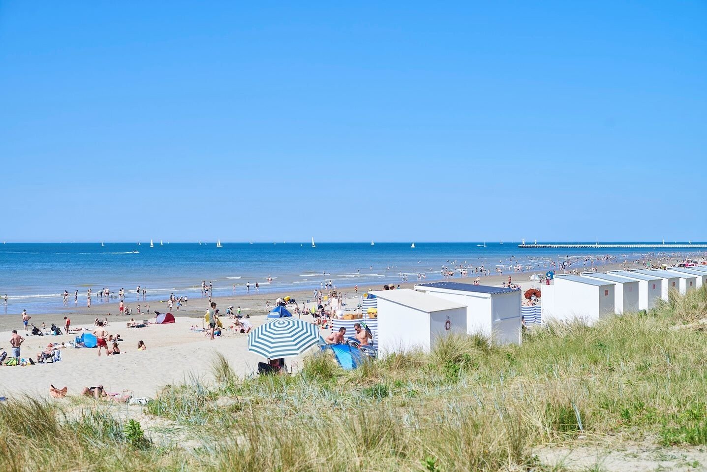 Strand in Nieuwpoort an der belgischen K&uuml;ste